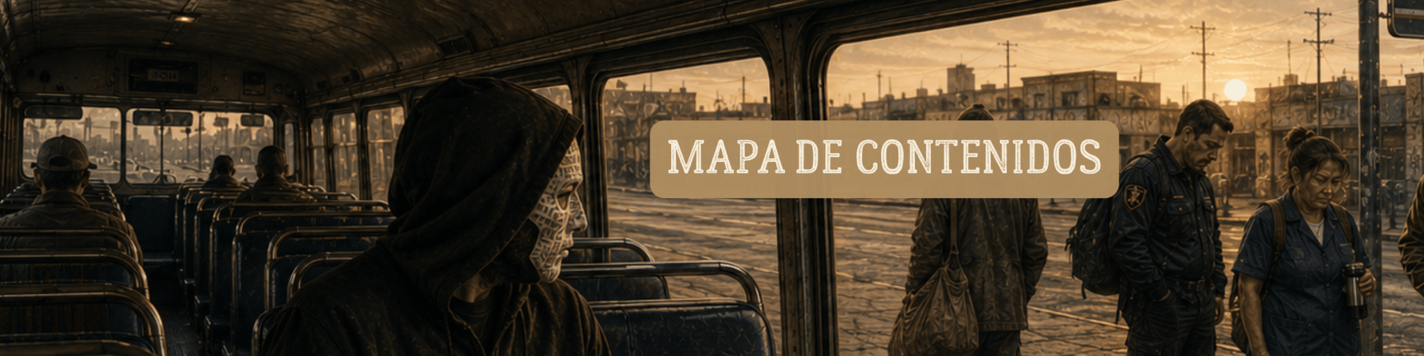 Mapa de contenidos de Prosa Visceral con acceso a relatos, microrrelatos, reseñas literarias y la novela Terrorhome