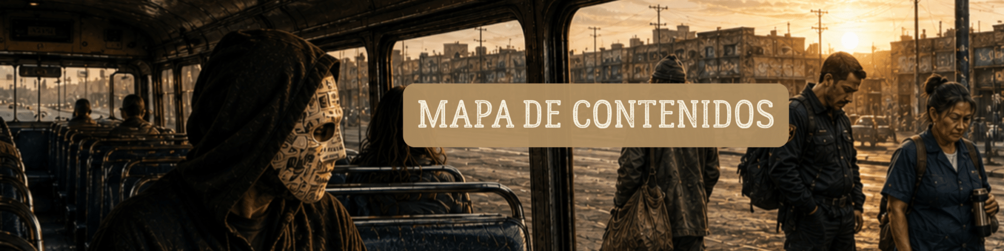 Mapa de contenidos de Prosa Visceral con acceso a relatos, microrrelatos, reseñas literarias y la novela Terrorhome